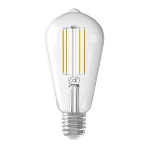 Calex, Calex Smart Rustikal Fadenlampe LED Glühbirne E27 7W 806lm 1800-3000| Tuya Wifi, Calex Smart E27 ST64 LED 7W Filament 1800-3000K