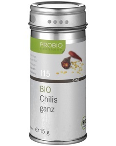 Probio, Probio Chilis ganz, Bio, Streudose, 15 g, 