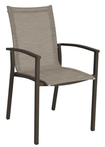 Stern, Stern Stapelsessel Evoee Aluminium Taupe Mit Bezug Textilen Kaschmir/Aluminiumarmlehnen Taupe, 