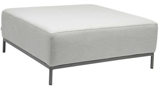 Stern, Stern Hocker Taavi Aluminium Anthrazit Bezug Outdoor-Stoff Dessin Kristall Silber, 