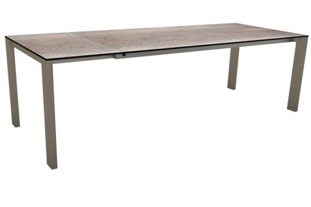 Stern, Stern Ausziehtisch 200/255x100 cm Aluminium Tischplatte Silverstar, 