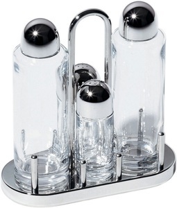 ALESSI, Alessi 5070 Menage: Öl, Essig, Salz, Pfeffer, 