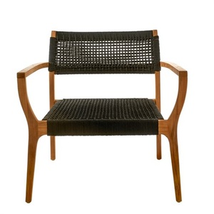 Pols Potten, Pols Potten Chair Lounge Rope Woven Black, 