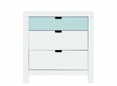 Bopita, Bopita Kommode Mit 3 Schubladen - Front Hellblau, 