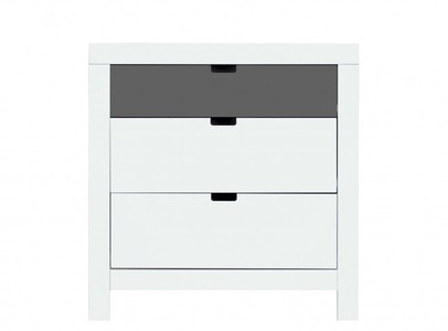 Bopita, Bopita Kommode Mit 3 Schubladen - Front Deep Grey, 
