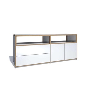 FLOTOTTO, Flötotto - ADD Sideboard 2 Türen / 2 Schubladen Melamin weiß, 