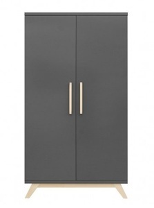 Bopita, Bopita 2-Türiger Schrank Kyan Deep Grey/Natur, 