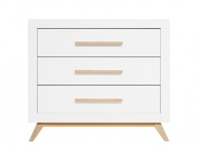Bopita, Bopita Kommode Mit 3 Schubladen Fenna Weiss/natur, 