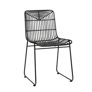 Huebsch, Huebsch Stuhl, Rattan, schwarz, 