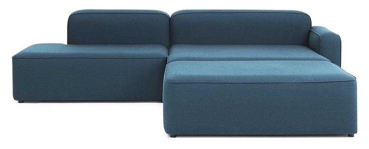 Normann Copenhagen, Normann Copenhagen Rope Sofa 2-Sitzer Chaiselong mit Pouf Fame Hybrid, 