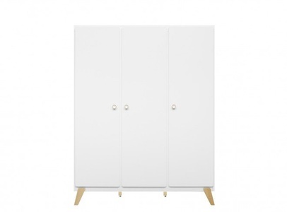 Bopita, Bopita 3-Türiger Schrank Mila Weiss/Natur, 