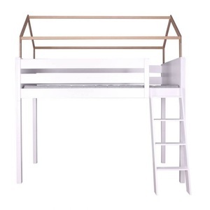 DE BREUYN, De Breuyn Hochbett-Dach hoch KASVA Buche massiv weiss-lackiert Eiche furniert-geölt, 