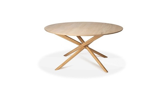 Ethnicraft, Ethnicraft Oak Mikado Dining Table - Round, 