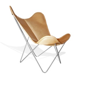 Weinbaums, Weinbaums Hardoy Butterfly Chair ORIGINAL Leder Honigbraun, 