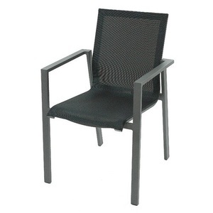 Sinus, Sinus Sessel Glam Alu/Text Schwarz mit Armlehnen, Gestell Anthrazit, 