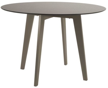 Stern, Stern Tisch Ø 110 cm Aluminium Taupe Mit Tischplatte Silverstar 2.0 Dekor, 