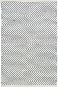 Dash and Albert, Dash and Albert Arlington Swedish Blue/Ivory Indoor/Outdoor Pet Rug, 