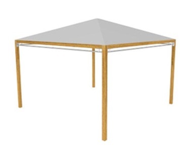 Ethimo, Ethimo Square I-Teak Gazebo mit PVC Dach 4 × 4 m, 