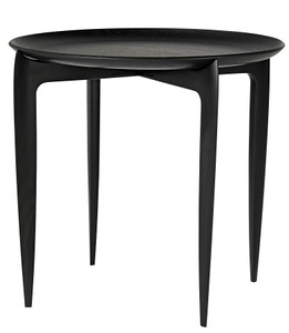 Fritz Hansen, Fritz Hansen Tray Table Klapptisch Schwarzlakiert, 