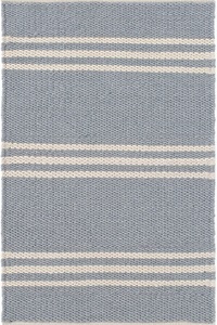 Dash and Albert, Dash and Albert Lexington Swedish Blue/Ivory Indoor/Outdoor Pet Rug, 