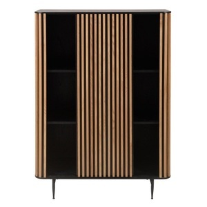 Zago, Zago Buffet Haut Plaqué Chêne,1 Porte Coulissante Linea, 