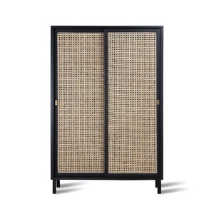 HK Living, HK Living webbing sliding door cabinet black, 