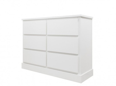 Bopita, Bopita Kommode Doppelt Mit 6 Schubladen Palermo White Brush, 