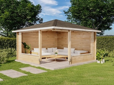 Alpholz, 5-Eck Gartenlaube Maik-40, 5-Eck Gartenlaube Maik-40