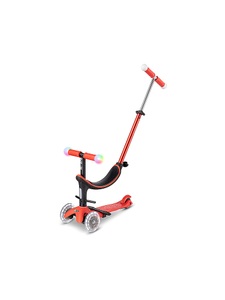 Micro, MICRO Kinder Scooter Micro Mini 2Grow Deluxe Magic LED rot