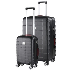 Monzana ®, Hartschalenkoffer-Set 2-tlg. Exopack Schwarz ABS, 