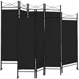 Deuba®, Deuba 2x Paravent Raumteiler in schwarz, Paravent Lucca 2er-Set Schwarz 180x163cm