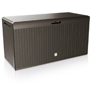 PROSPERPLAST, Prosperplast Auflagenbox Rato Plus Braun 114x47x60cm mit Rollen, Auflagenbox Rato Plus Braun 290L Rollen