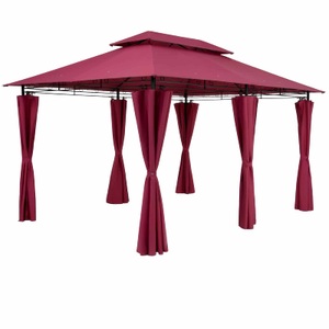 Casaria, Casaria Pavillon Topas Rot 3x4m UV-Schutz 50+, 