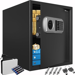 Deuba®, Deuba Elektrischer Tresor Schwarz 35x40x40cm inkl. Licht, Elektrischer Tresor Schwarz 35x40x40cm inkl Licht