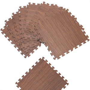 Deuba®, Deuba Bodenschutz-/Puzzlematte 8-tlg. Braun Holzoptik, Bodenschutz-/Puzzlematten 8-tlg Braun Holzoptik