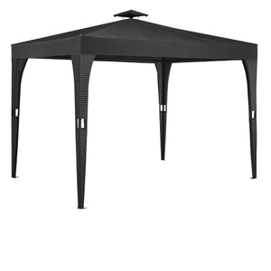 Casaria, Casaria Polyrattan Pavillon Anthrazit 3x3m, 