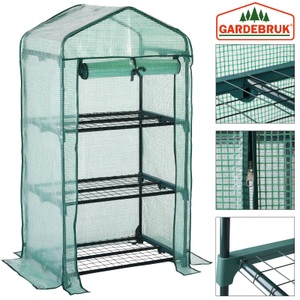 Gardebruk, Gardebruk Gardebruk Foliengewächshaus 126x49x69cm, Foliengewächshaus 126x49x69cm