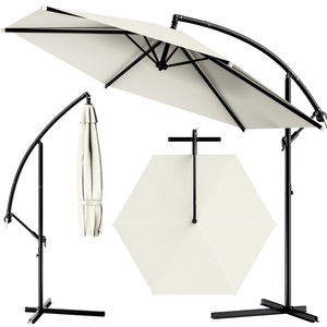 Kingsleeve, Kingsleeve Ampelschirm Alu Creme Ø300cm, Ampelschirm Alu Creme Ø300cm UV-Schutz 80+