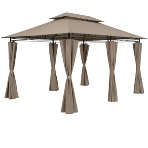 Casaria, Casaria Pavillon Topas Taupe 3x4m UV-Schutz 50+