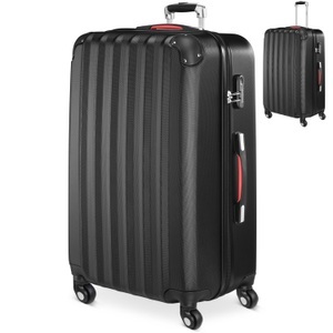 Deuba®, Deuba Koffer Hartschale Baseline Schwarz XL aus ABS 90l 45,5x28x70cm