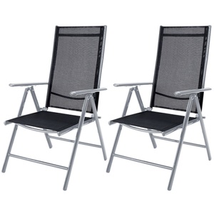 Casaria, Casaria Gartenstuhl Bern 2er-Set Silber
