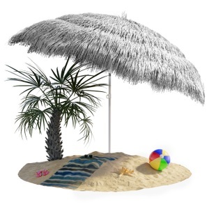 Kingsleeve, Sonnenschirm Hawaii Hellgrau Ø160cm