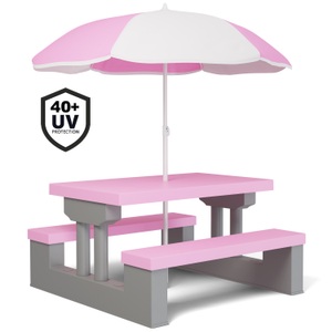 Spielwerk, Kindersitzgruppe Pink mit Sonnenschirm