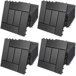Deuba®, Deuba® WPC Fliesen 44er-Set Mosaik Anthrazit - 30x30cm, WPC Fliesen 44er-Set Mosaik Anthrazit - 30x30cm