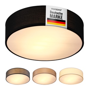 Monzana ®, Deckenlampe Schwarz Stoff Ø30cm