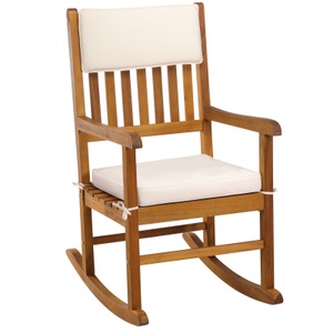 Casaria, Schaukelstuhl Akazienholz 107x54x76cm, Schaukelstuhl Akazienholz 107x54x76cm
