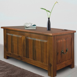 Casaria, Casaria Holztruhe Akazienholz 85x44x48cm, Holztruhe Akazienholz 85x44x48cm