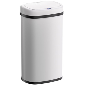 Monzana ®, Sensor Mülleimer Edelstahl Weiß 50L, Sensor Mülleimer Edelstahl Weiß 50L