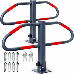 Monzana ®, Parkplatzsperre Bogen 2er-Set inkl Schlüssel mit Standsockel, Parkplatzsperre Bogen 2er-Set inkl Schlüssel mit Standsockel