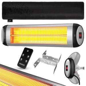 Monzana ®, Heizstrahler MZH2501 Silber 2.500W